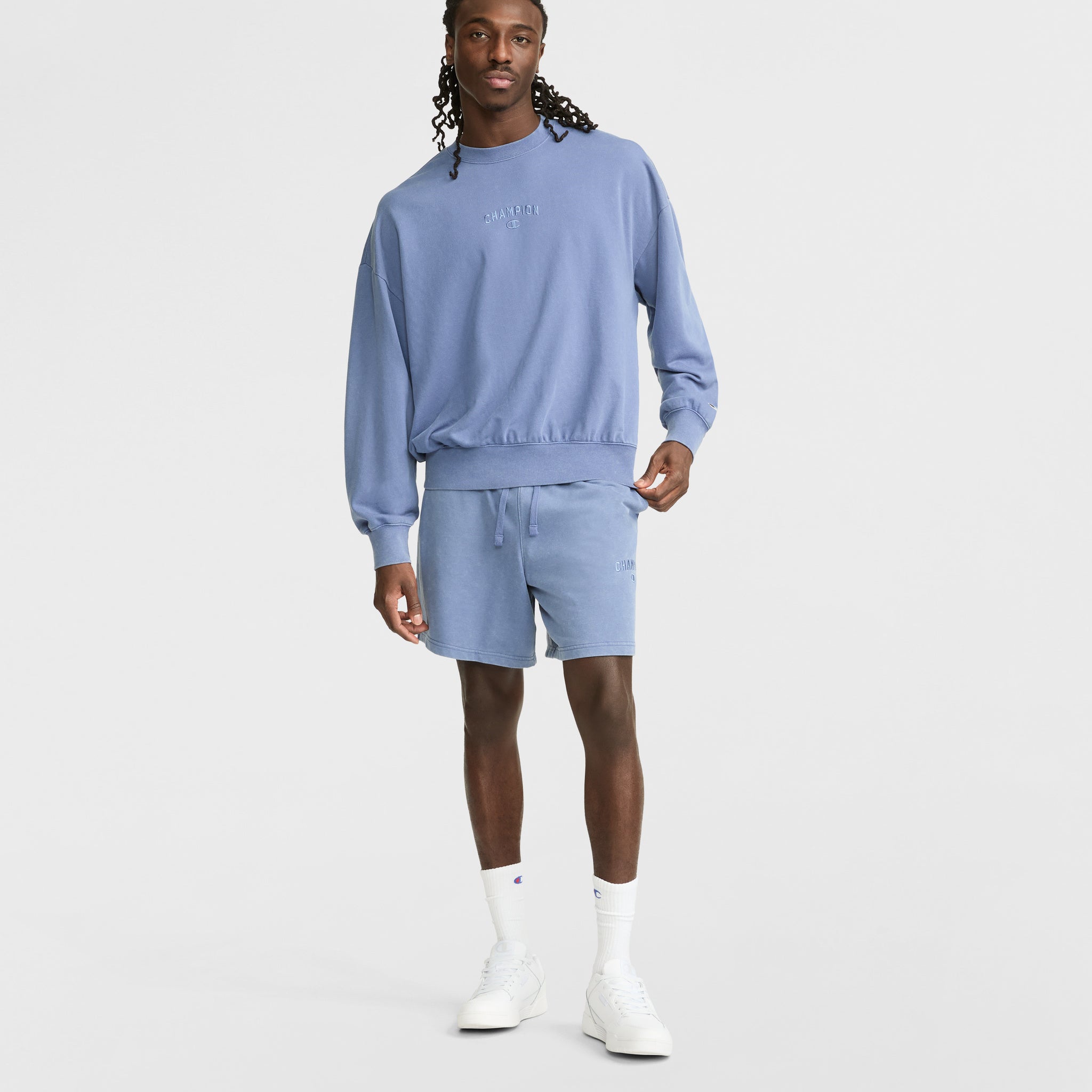 7 Vintage Wash Lightweight Fleece Shorts - Image 4