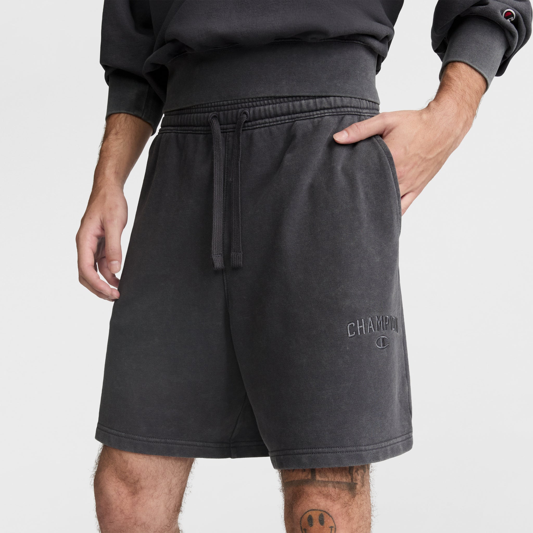 7 Vintage Wash Lightweight Fleece Shorts - Image 3