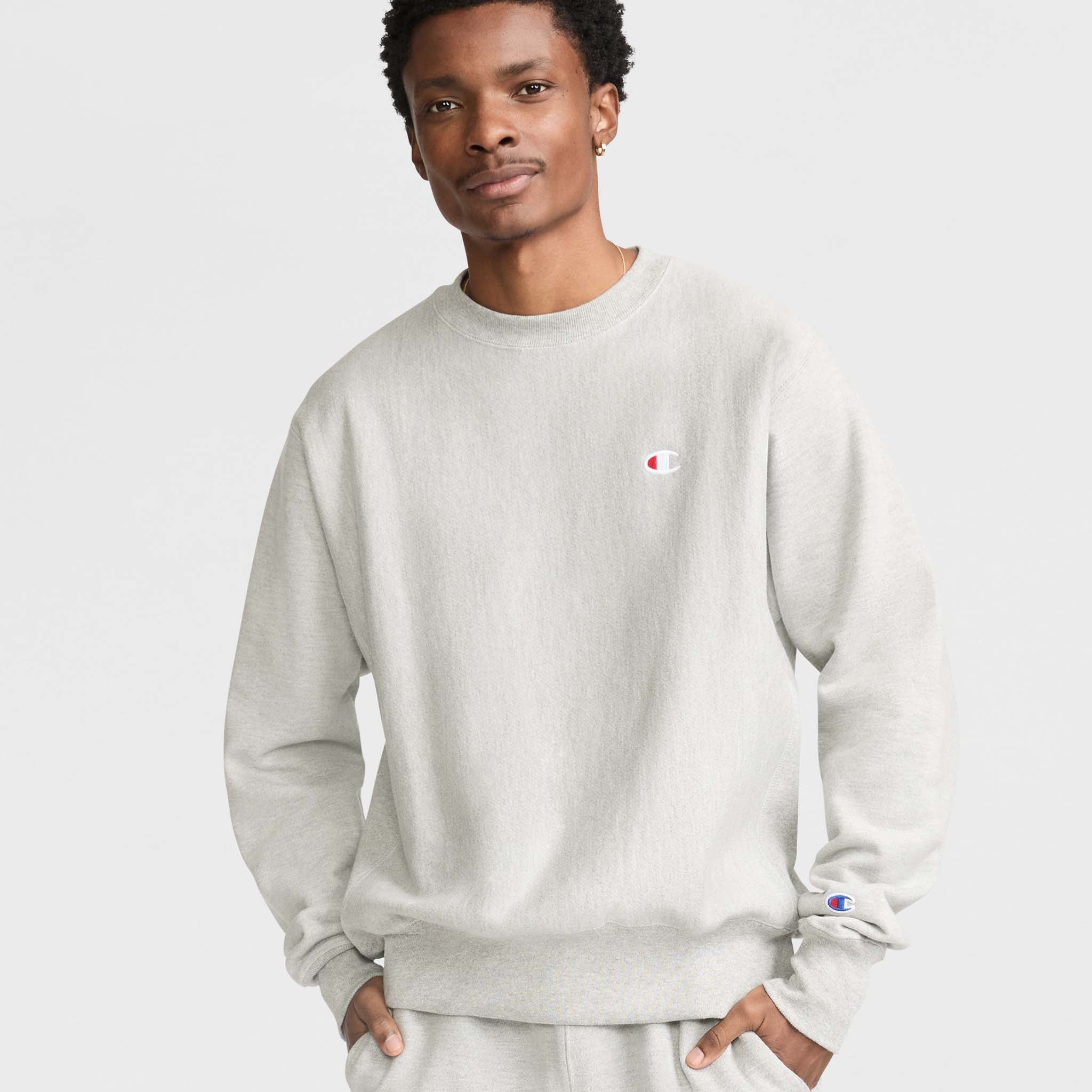 Reverse Weave Crewneck Sweatshirt. C Logo
