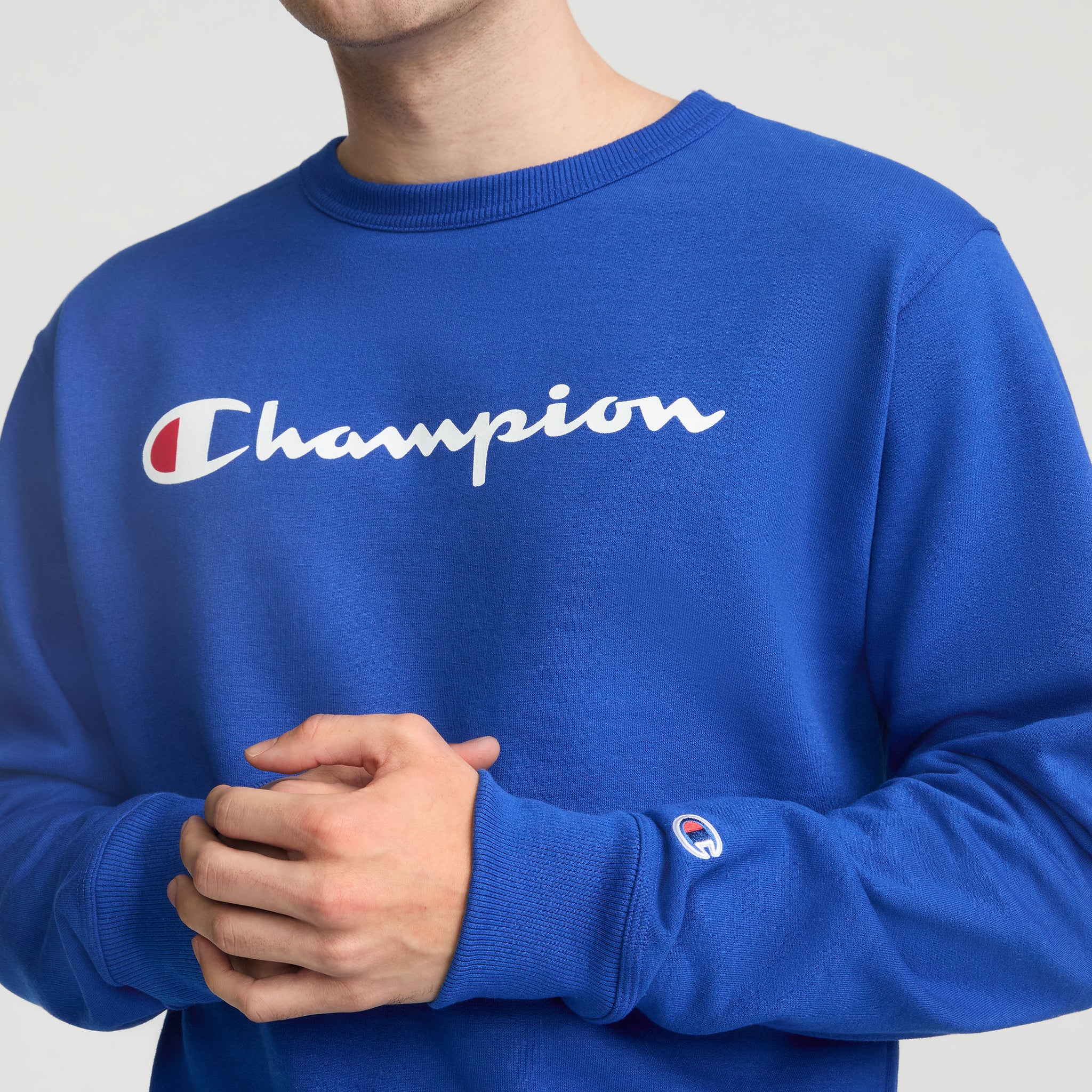 Powerblend Crewneck Sweatshirt. Classic Script Logo - Image 3