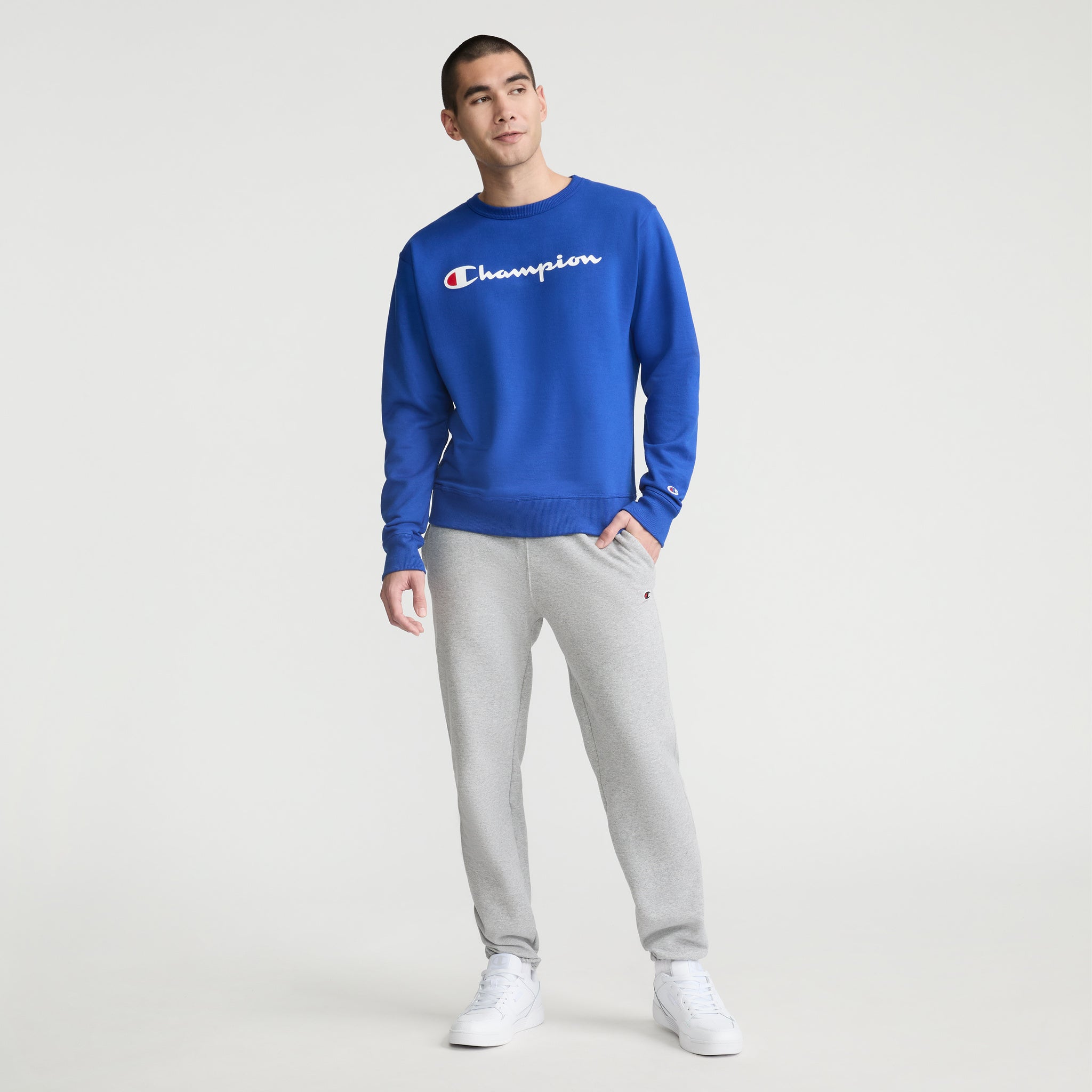 Powerblend Crewneck Sweatshirt. Classic Script Logo - Image 4