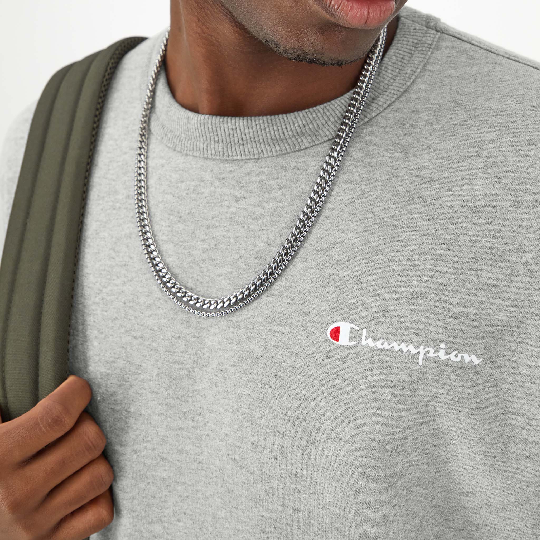 Powerblend Crewneck Sweatshirt. Left Script Logo - Image 4