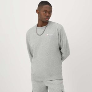Powerblend Crewneck Sweatshirt. Left Script Logo