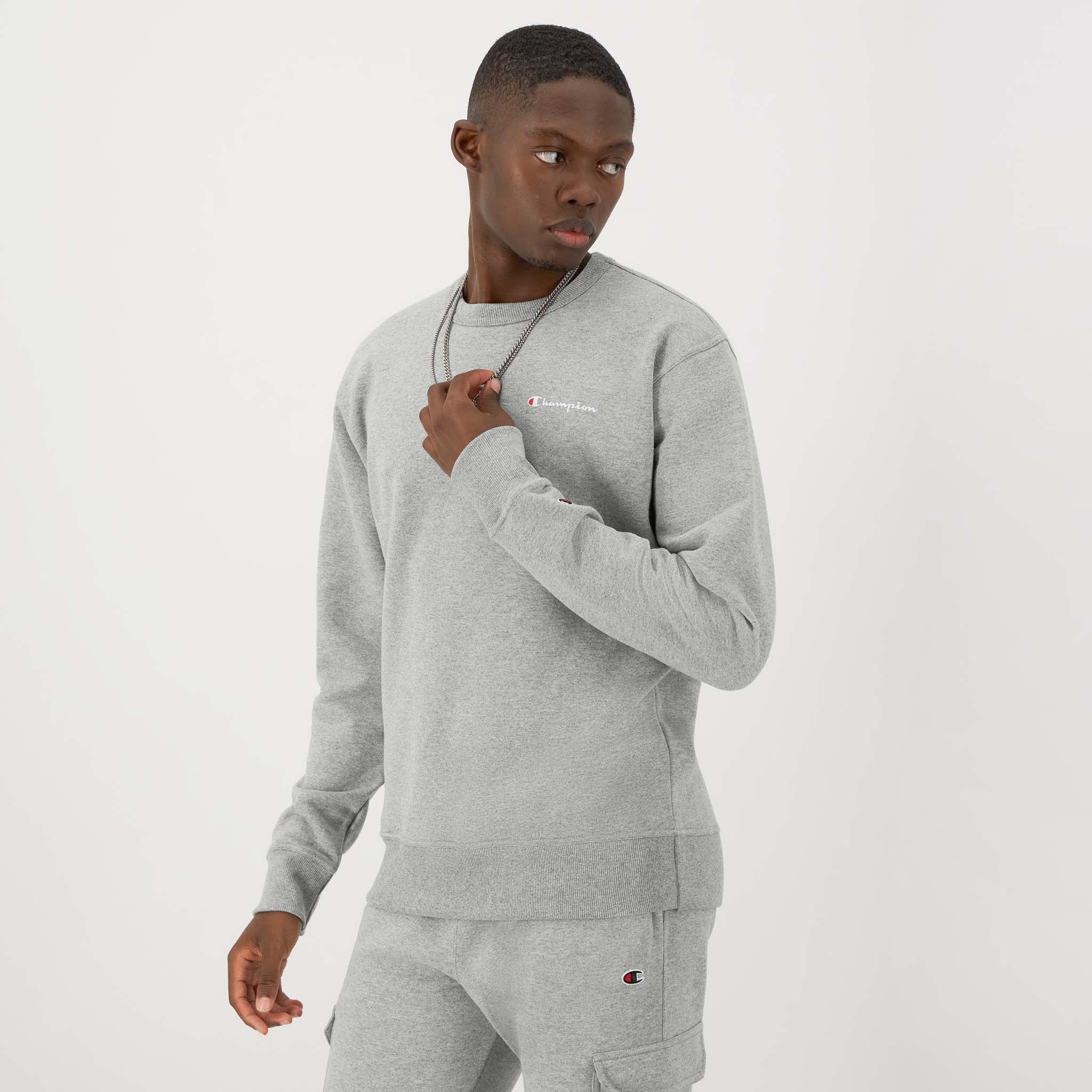 Powerblend Crewneck Sweatshirt. Left Script Logo - Image 2