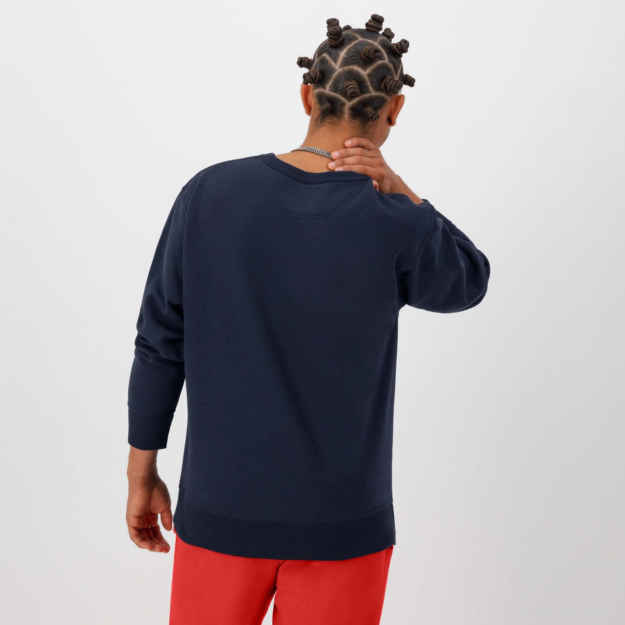 Powerblend Crewneck Sweatshirt. Left Script Logo - Image 3