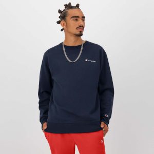 Powerblend Crewneck Sweatshirt. Left Script Logo