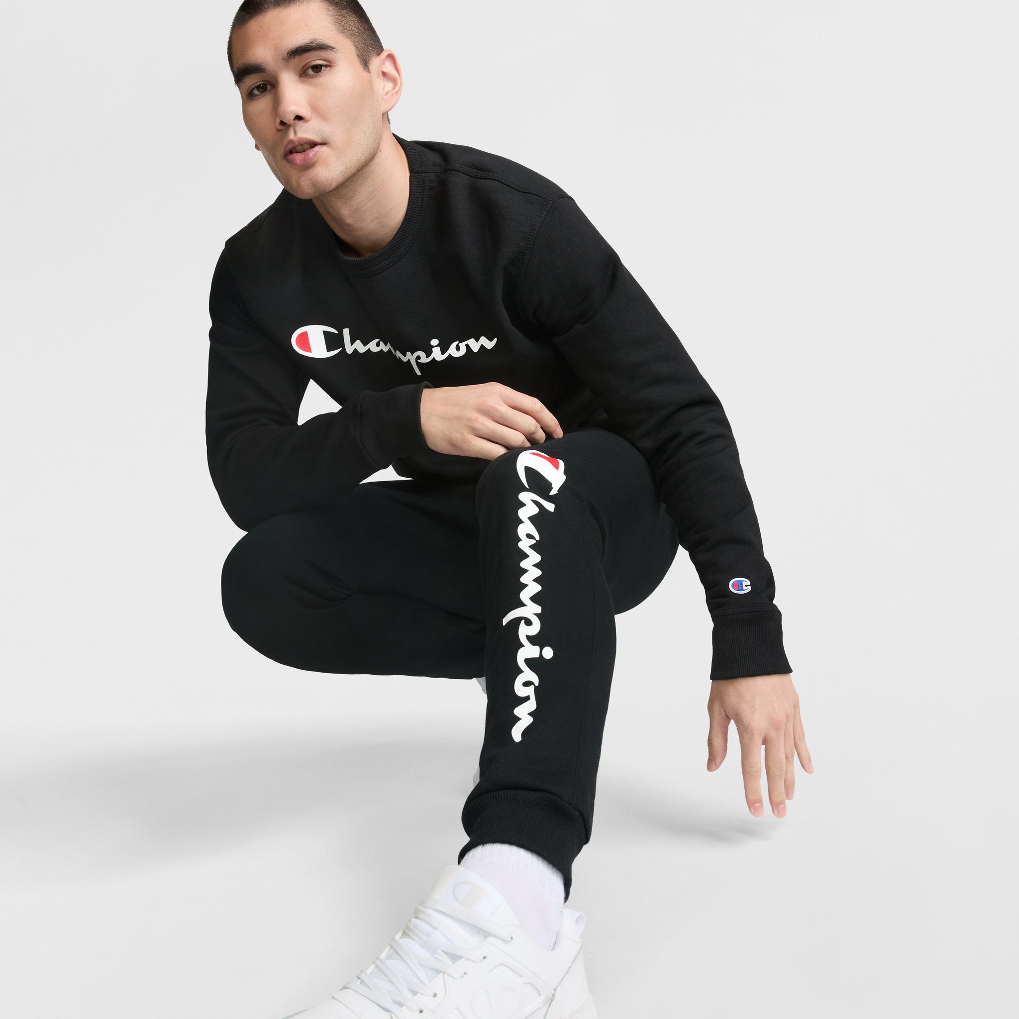 Powerblend Crewneck Sweatshirt. Classic Script Logo - Image 4
