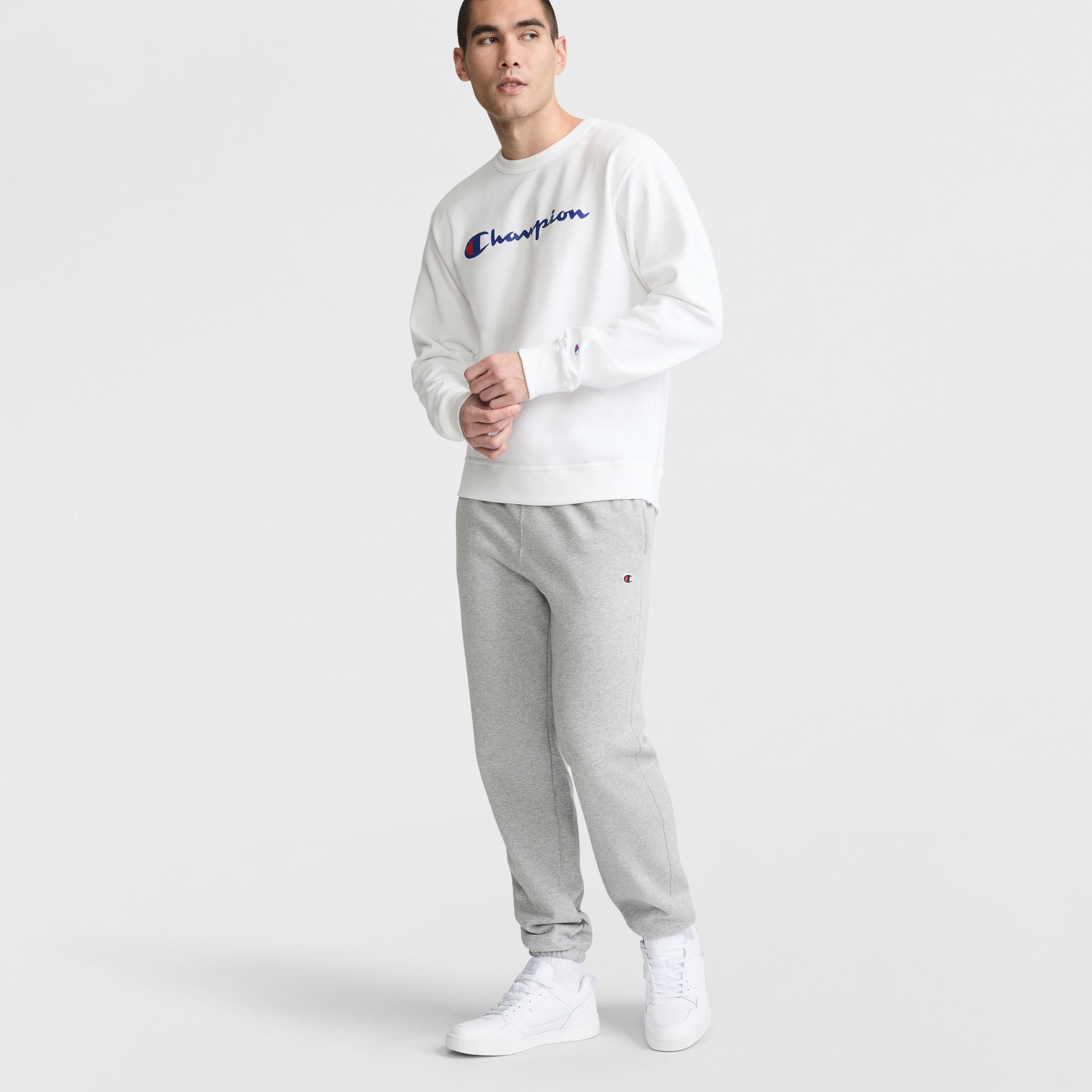 Powerblend Crewneck Sweatshirt. Classic Script Logo - Image 4
