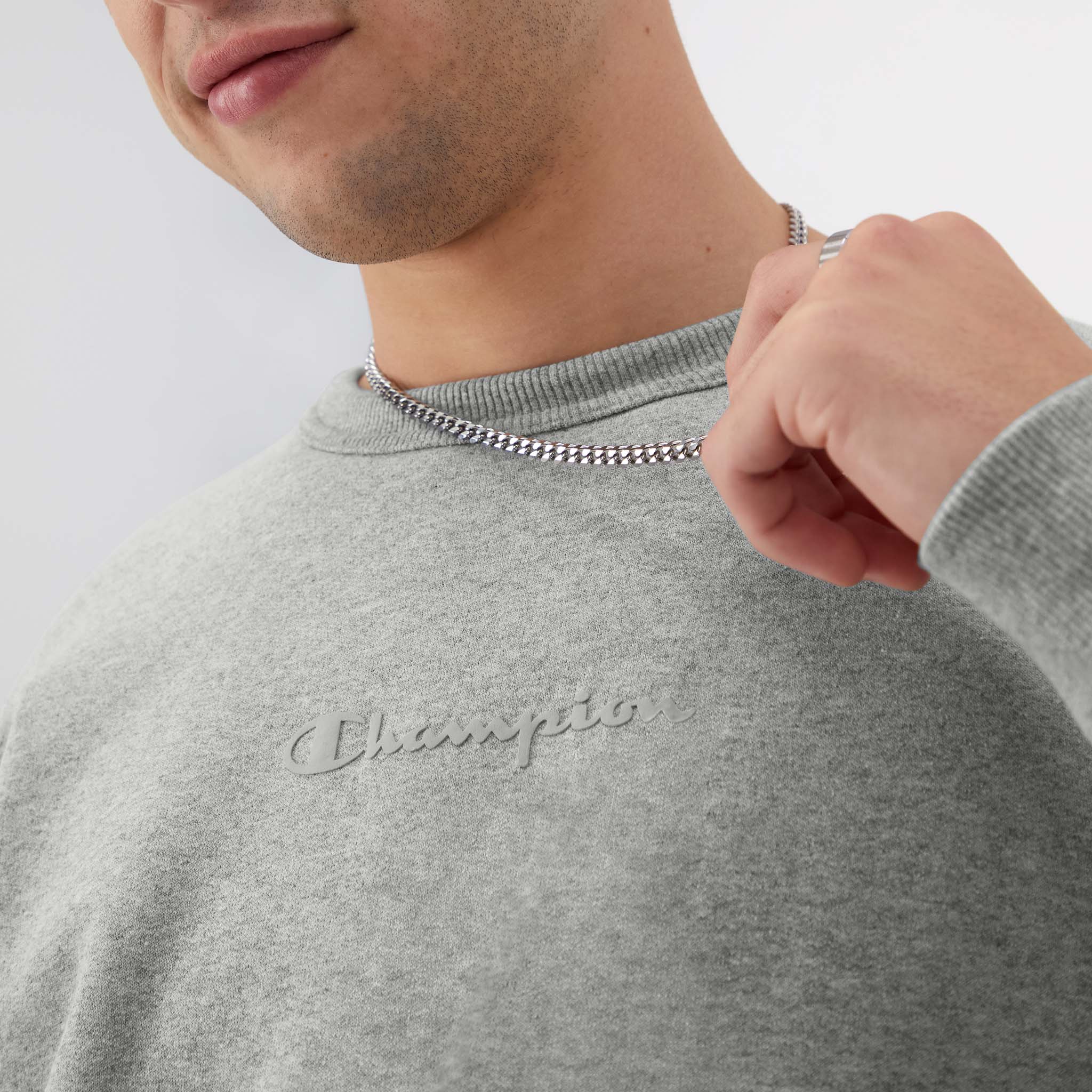 Powerblend Crewneck Sweatshirt. Tonal Script Logo - Image 4