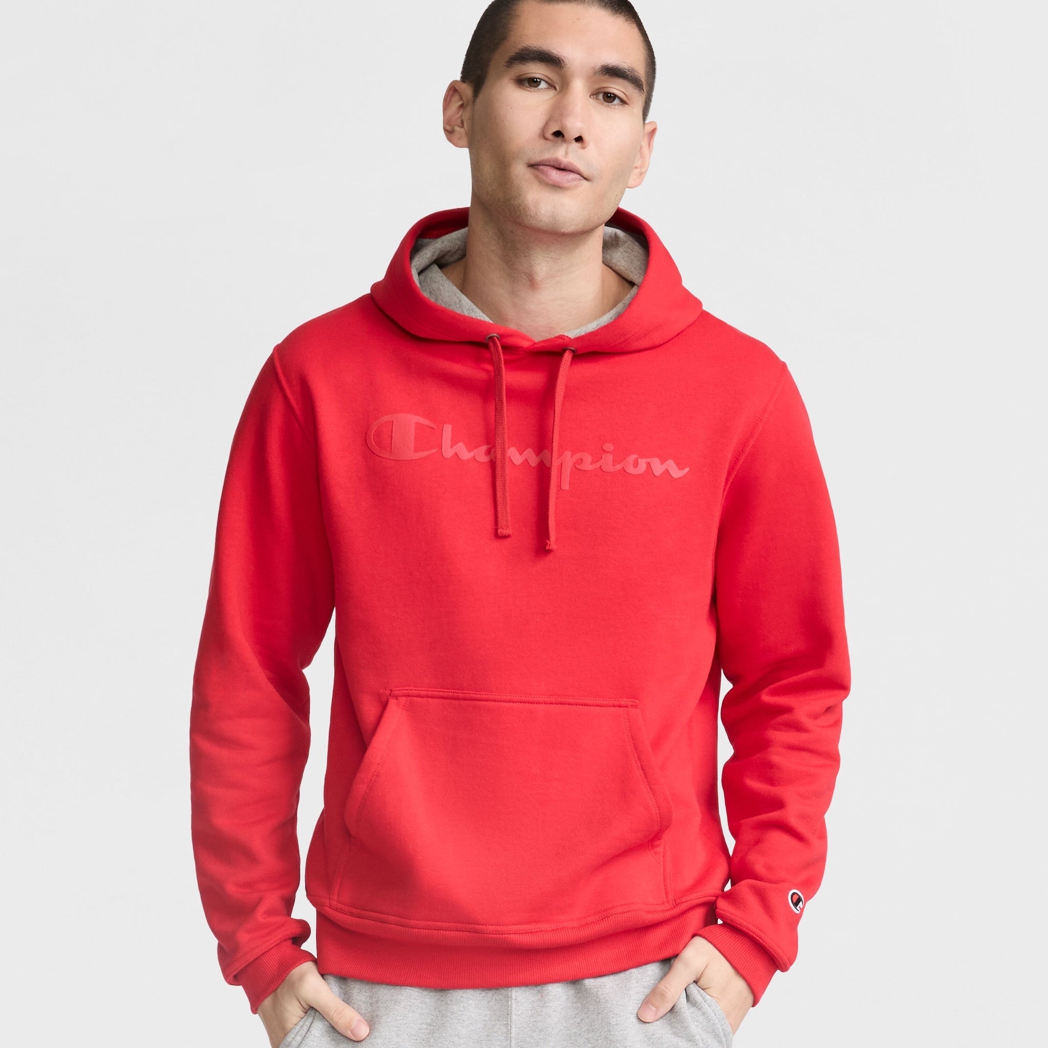 Powerblend Hoodie. Tonal Script Logo