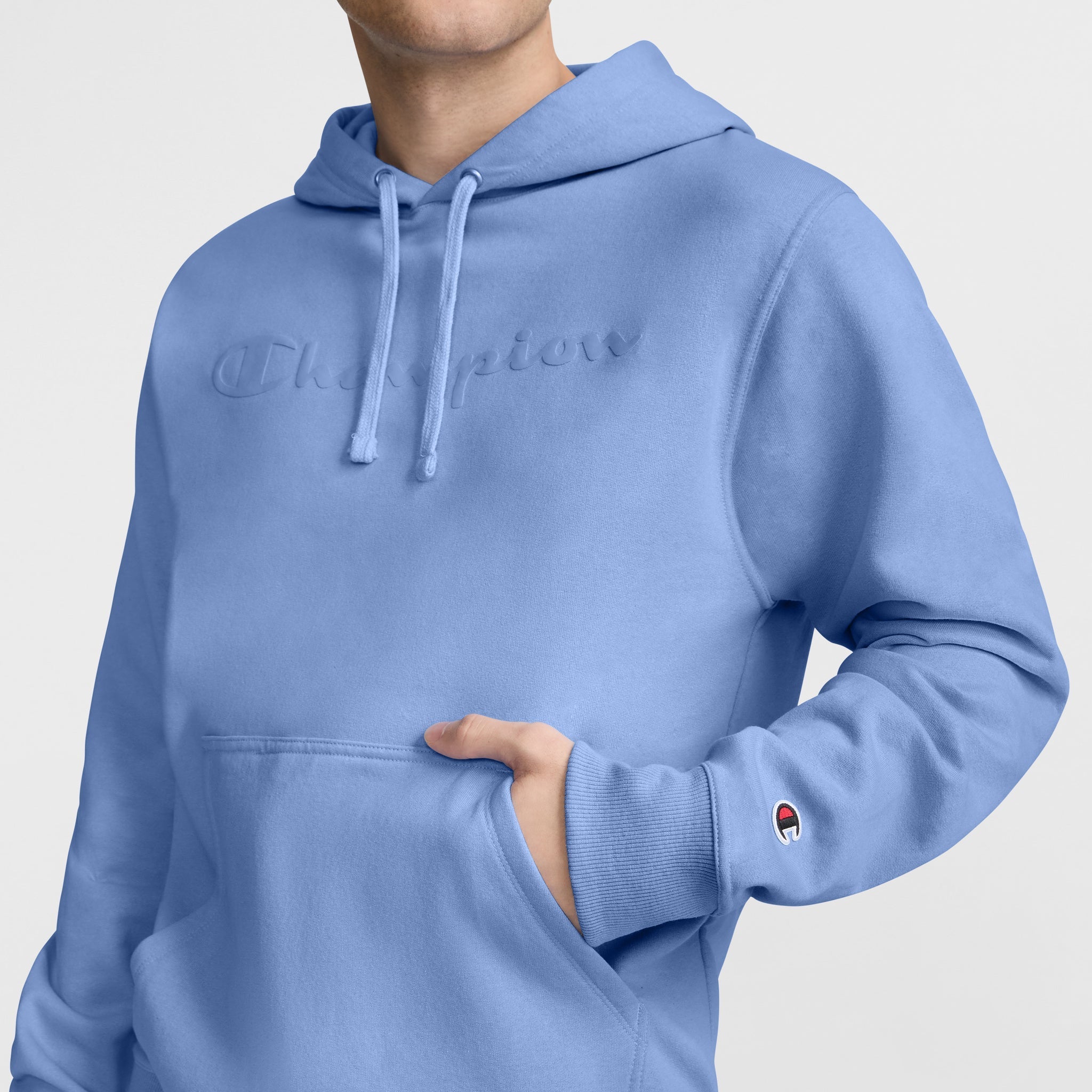 Powerblend Hoodie. Tonal Script Logo