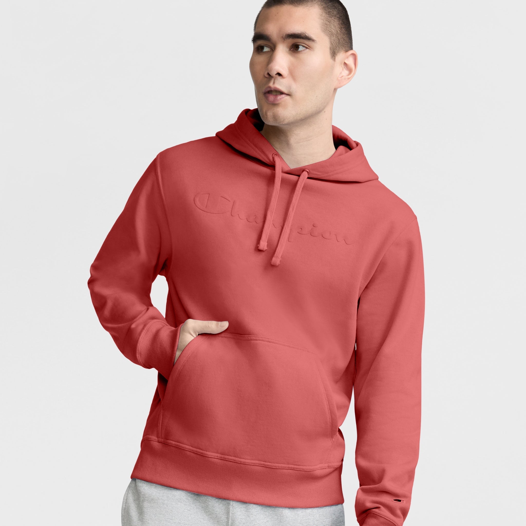 Powerblend Hoodie. Tonal Script Logo