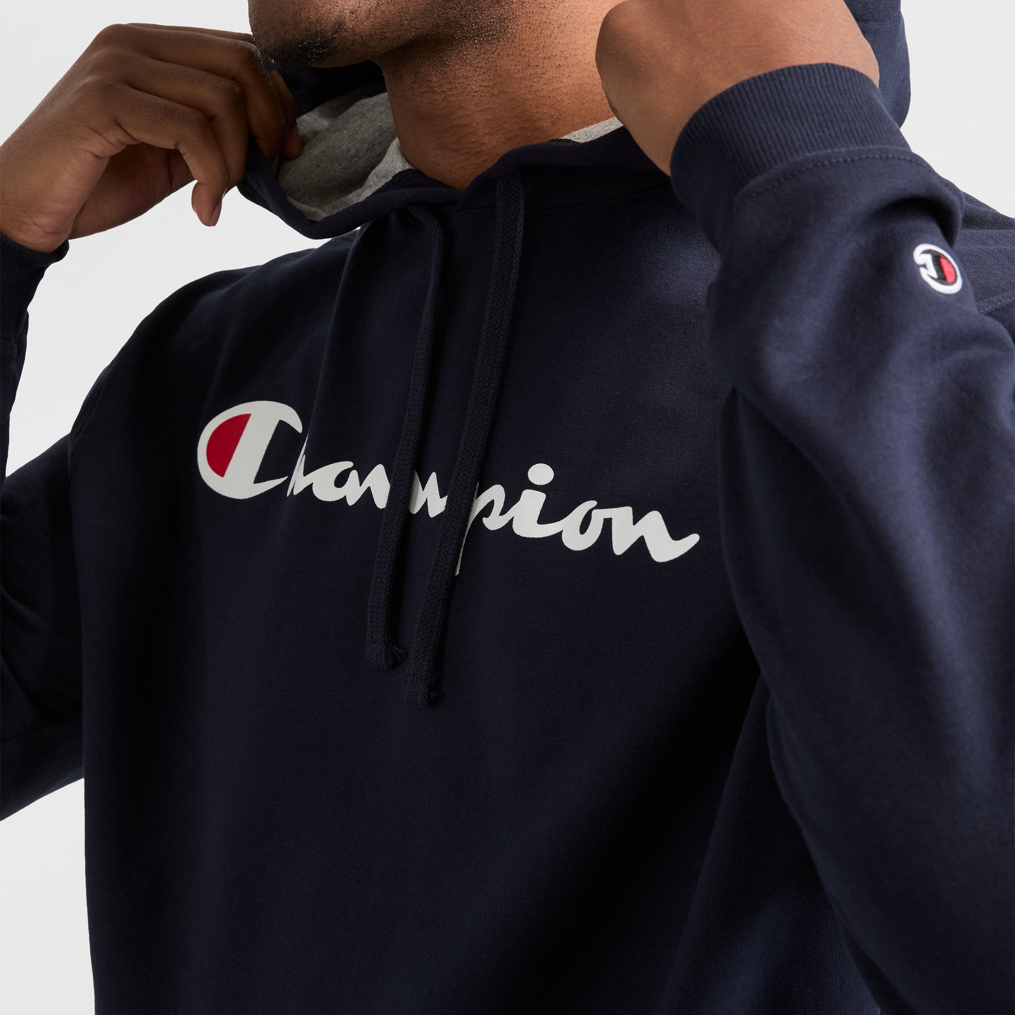 Powerblend Hoodie. Script Logo - Big & Tall - Image 3
