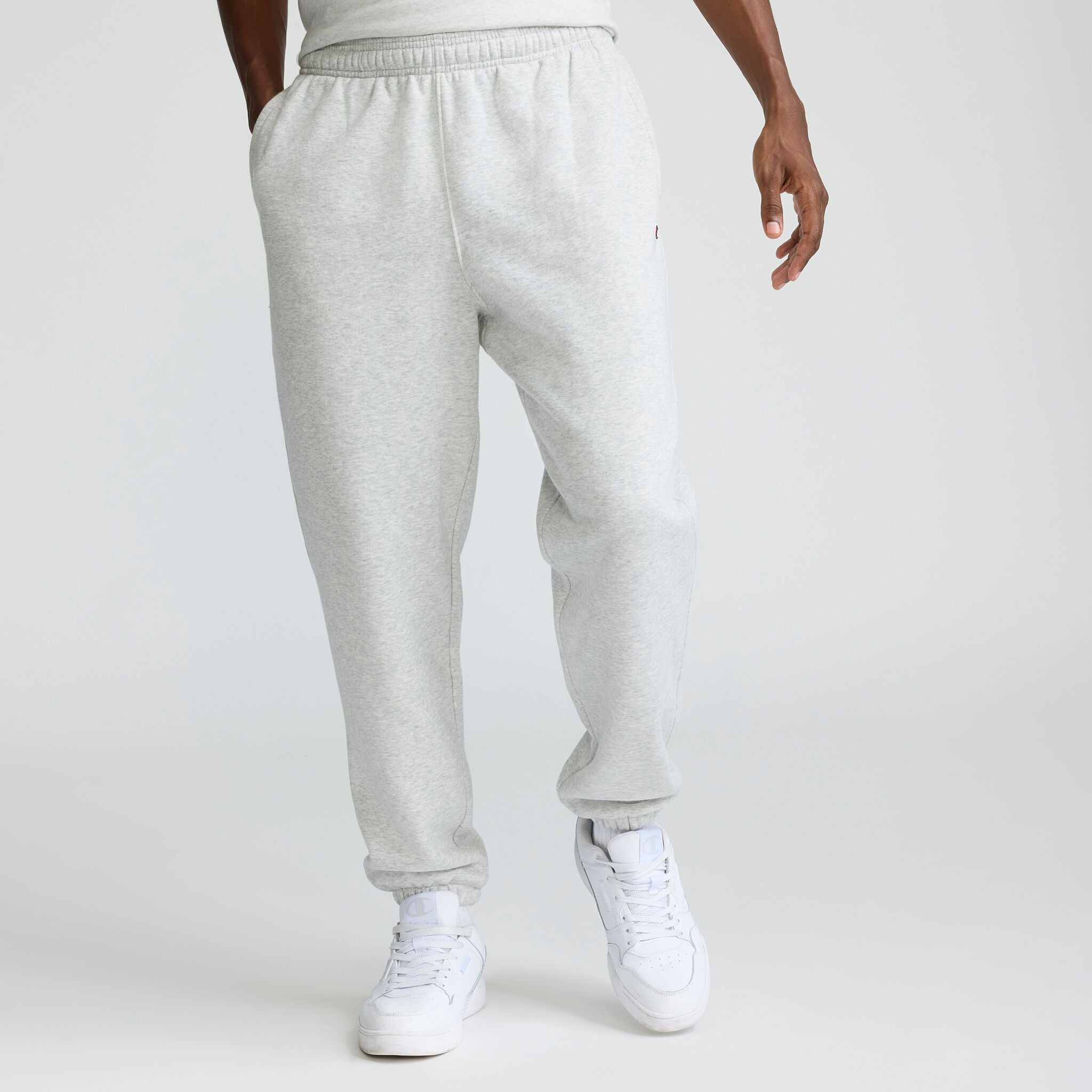 Powerblend Sweatpants. Relaxed Hem. C Logo