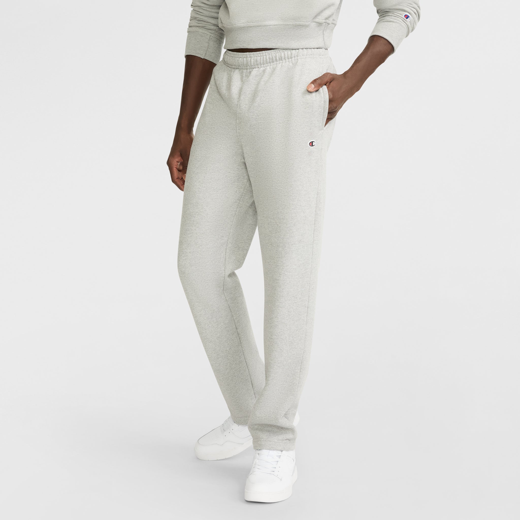 Powerblend Sweatpants. Open Hem. C Logo