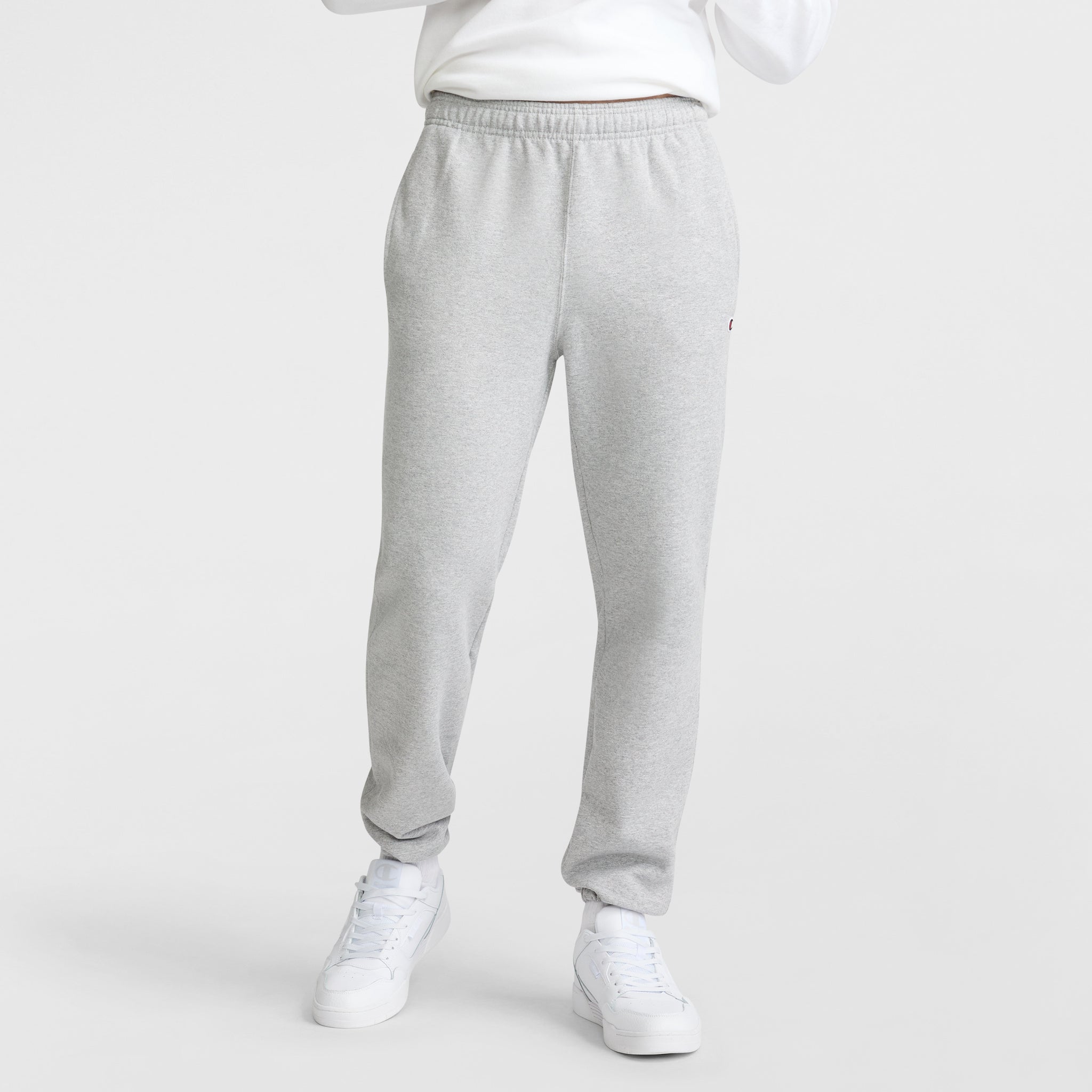 Powerblend Sweatpants. Relaxed Hem. C Logo