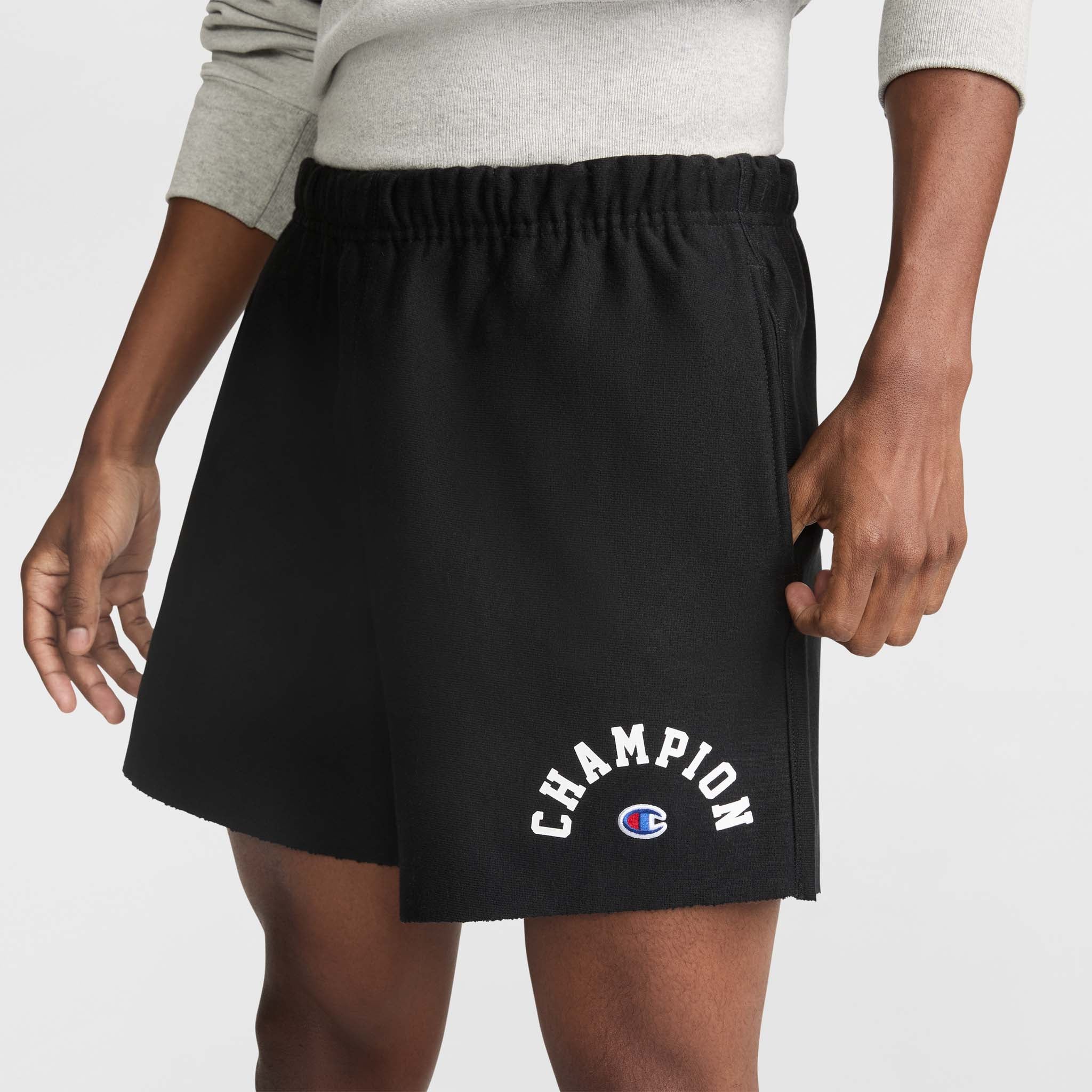7 Reverse Weave Relay Cut Off Shorts. Arch Logo - Image 3