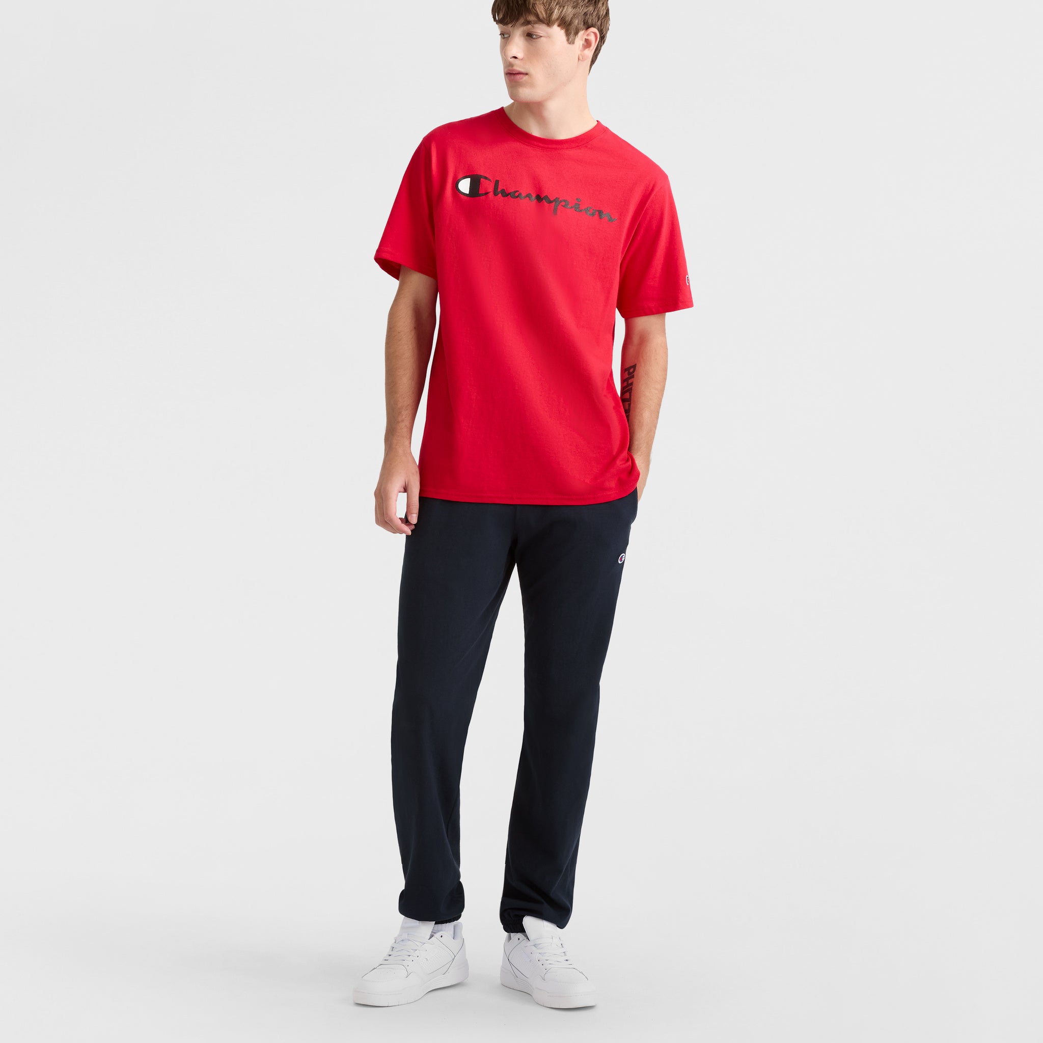 Classic Graphic T-Shirt. Script Logo - Image 4