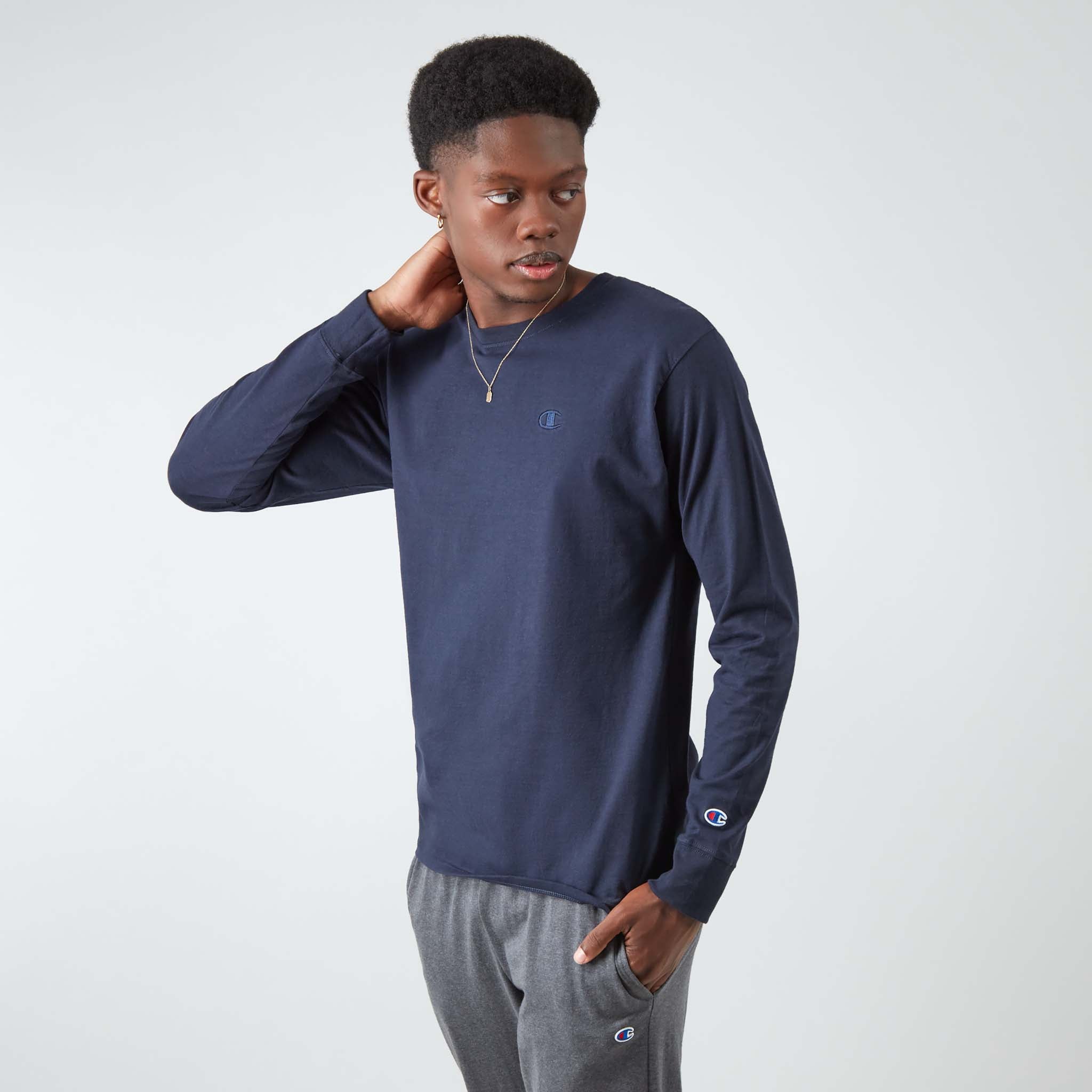 Classic Long Sleeve T-Shirt. Embroidered C Logo