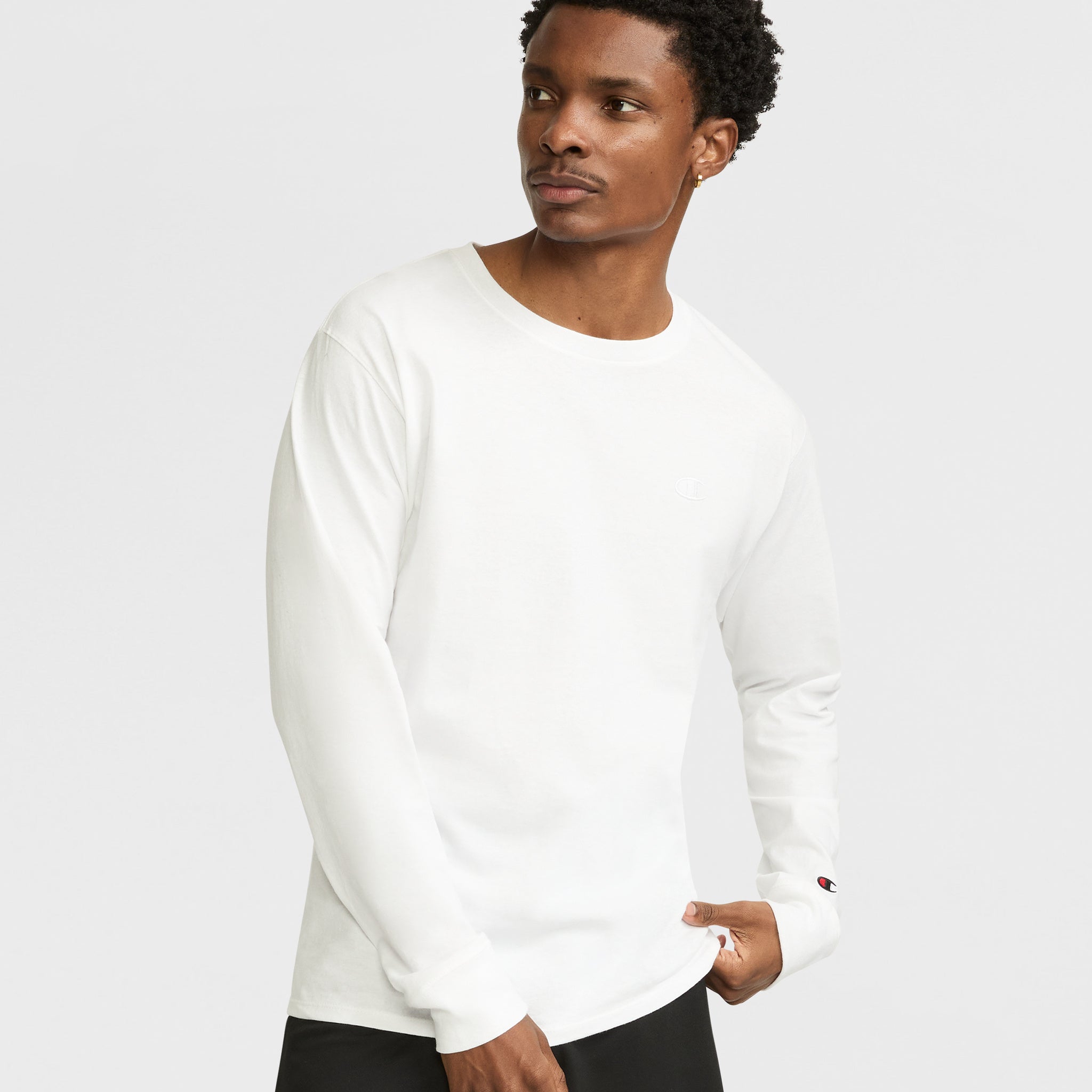 Classic Long Sleeve T-Shirt. Embroidered C Logo