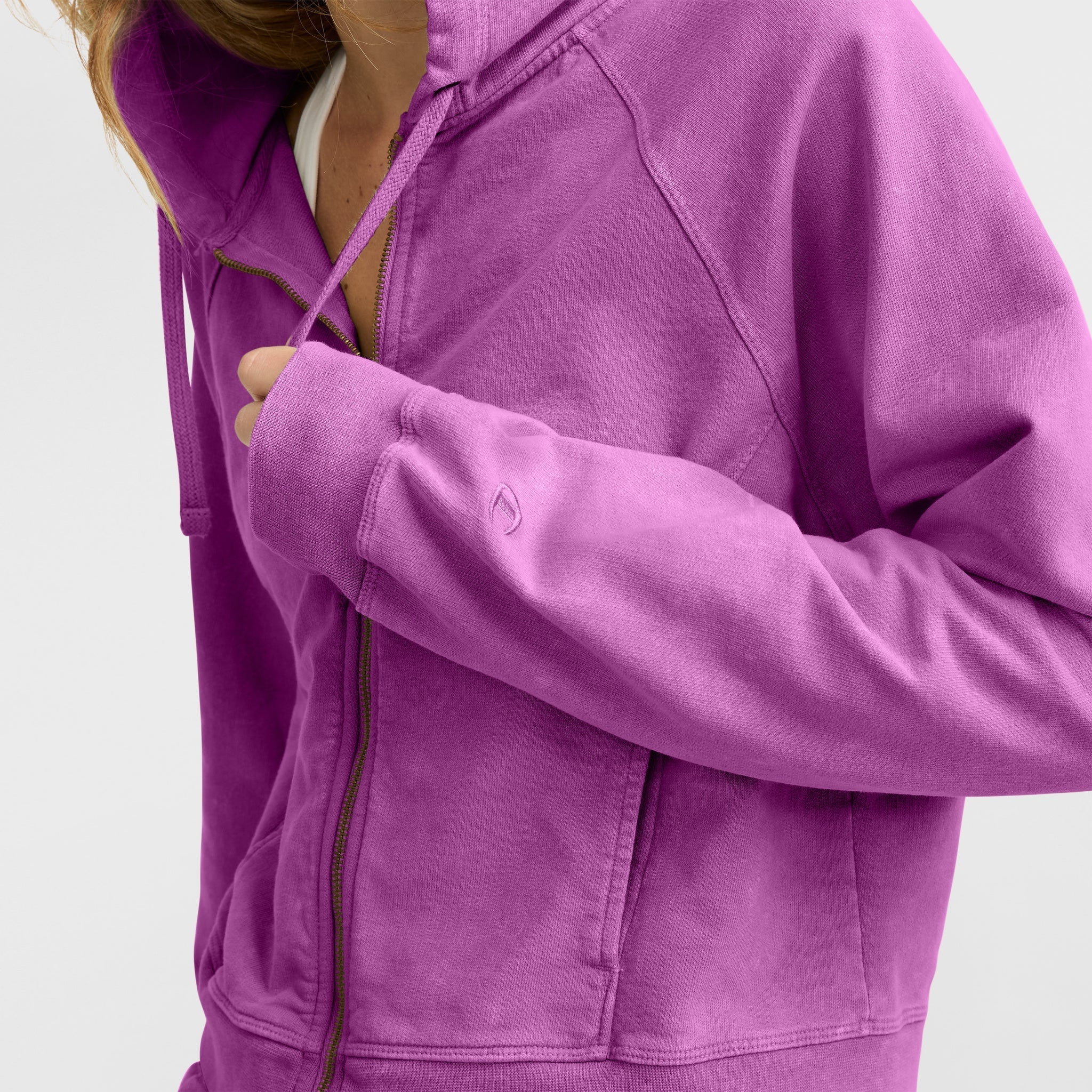 Vintage Wash Zip-Up Hoodie. C Logo - Image 3