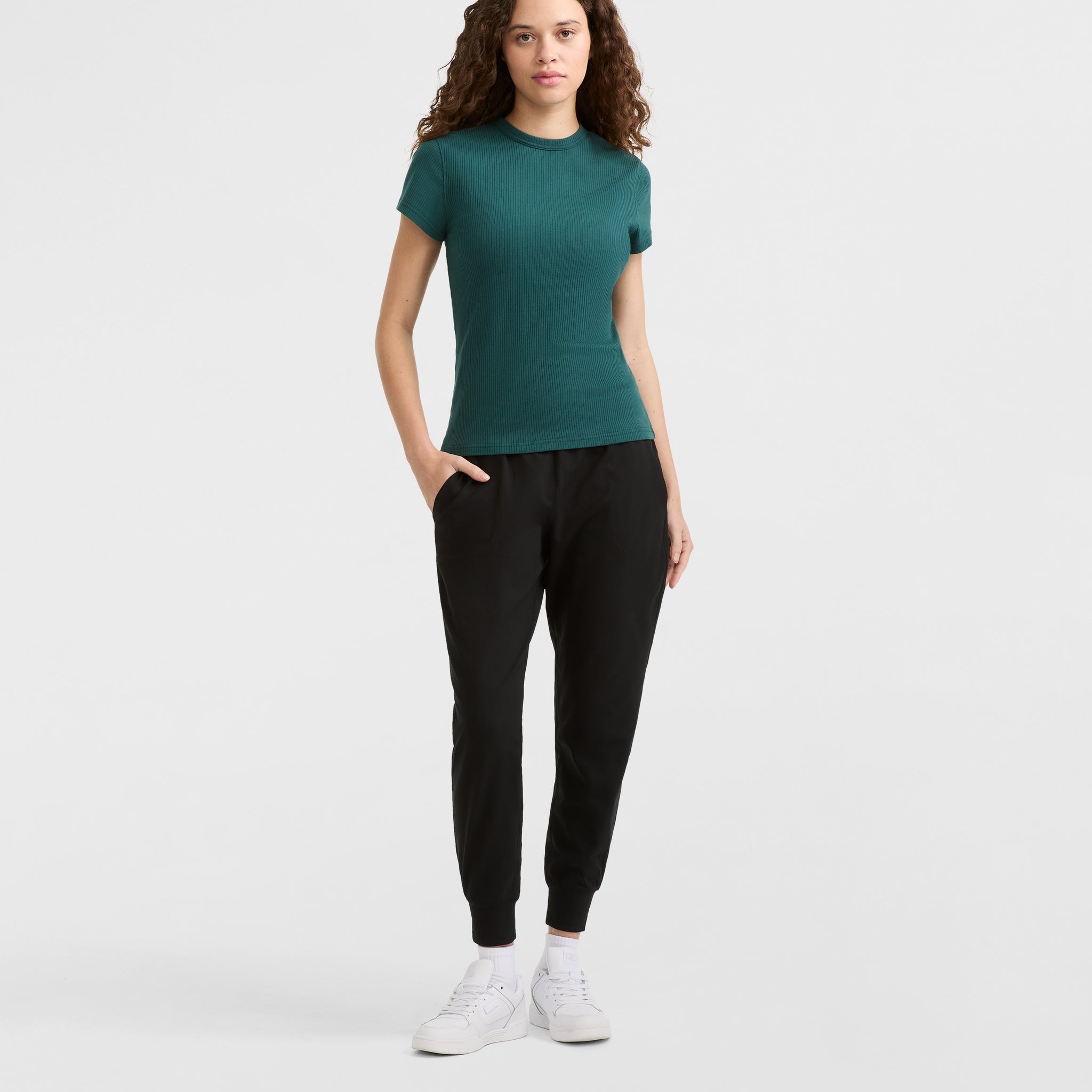 Slim Ribbed T-Shirt. Iconic C Patch - Image 4