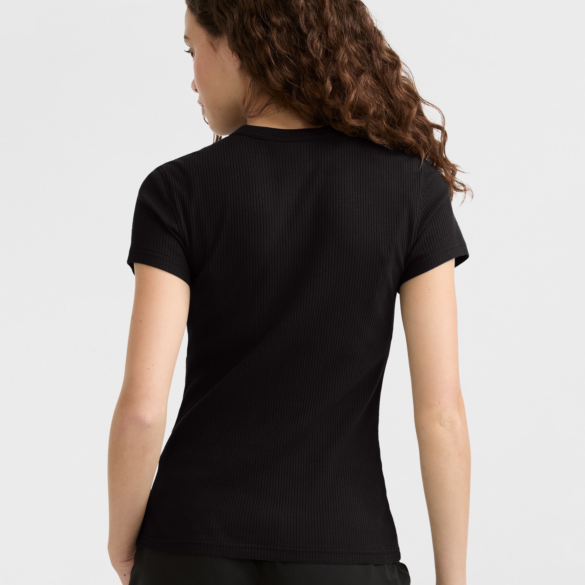 Slim Ribbed T-Shirt. Iconic C Patch - Image 2
