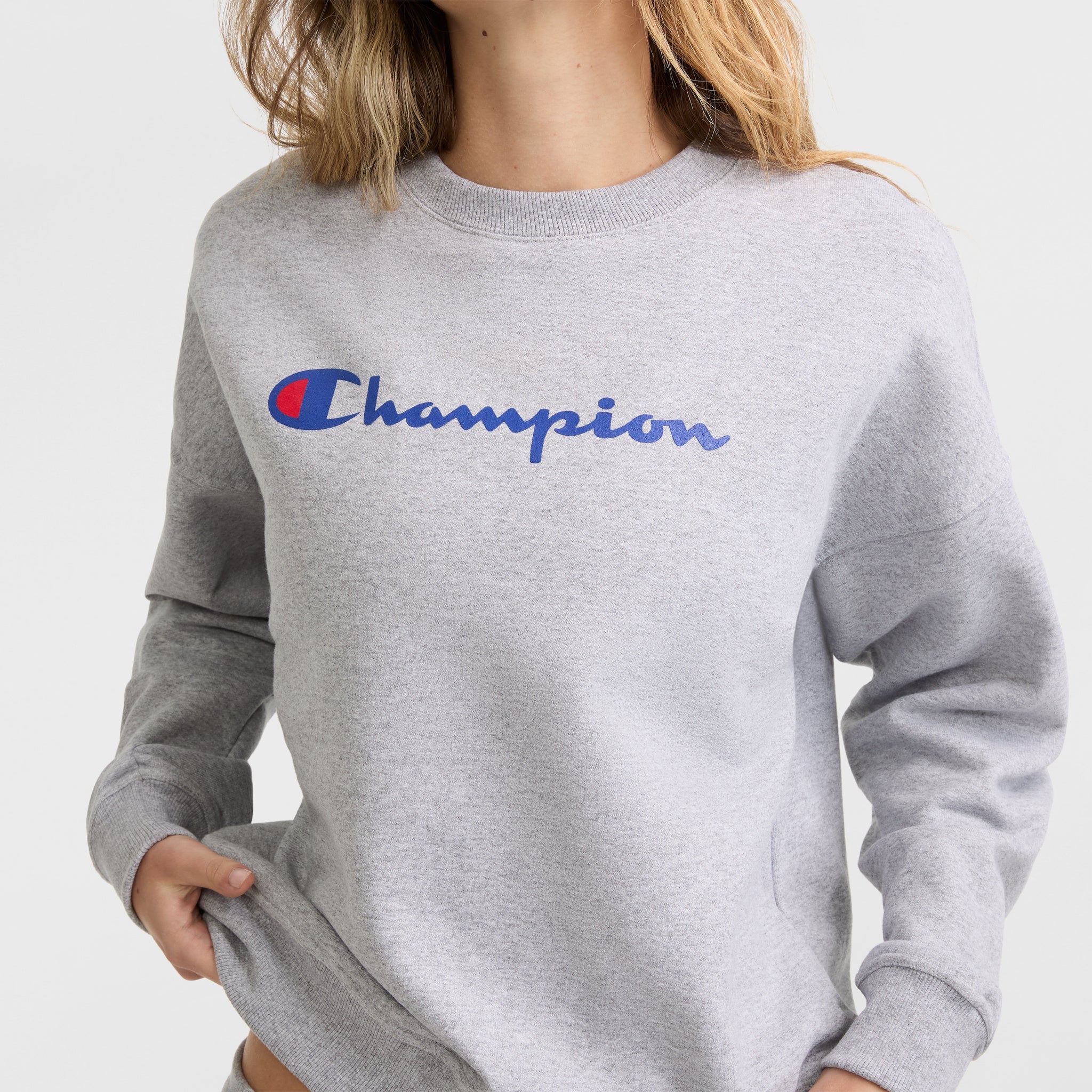 Powerblend Crewneck Sweatshirt. Script Logo - Image 4