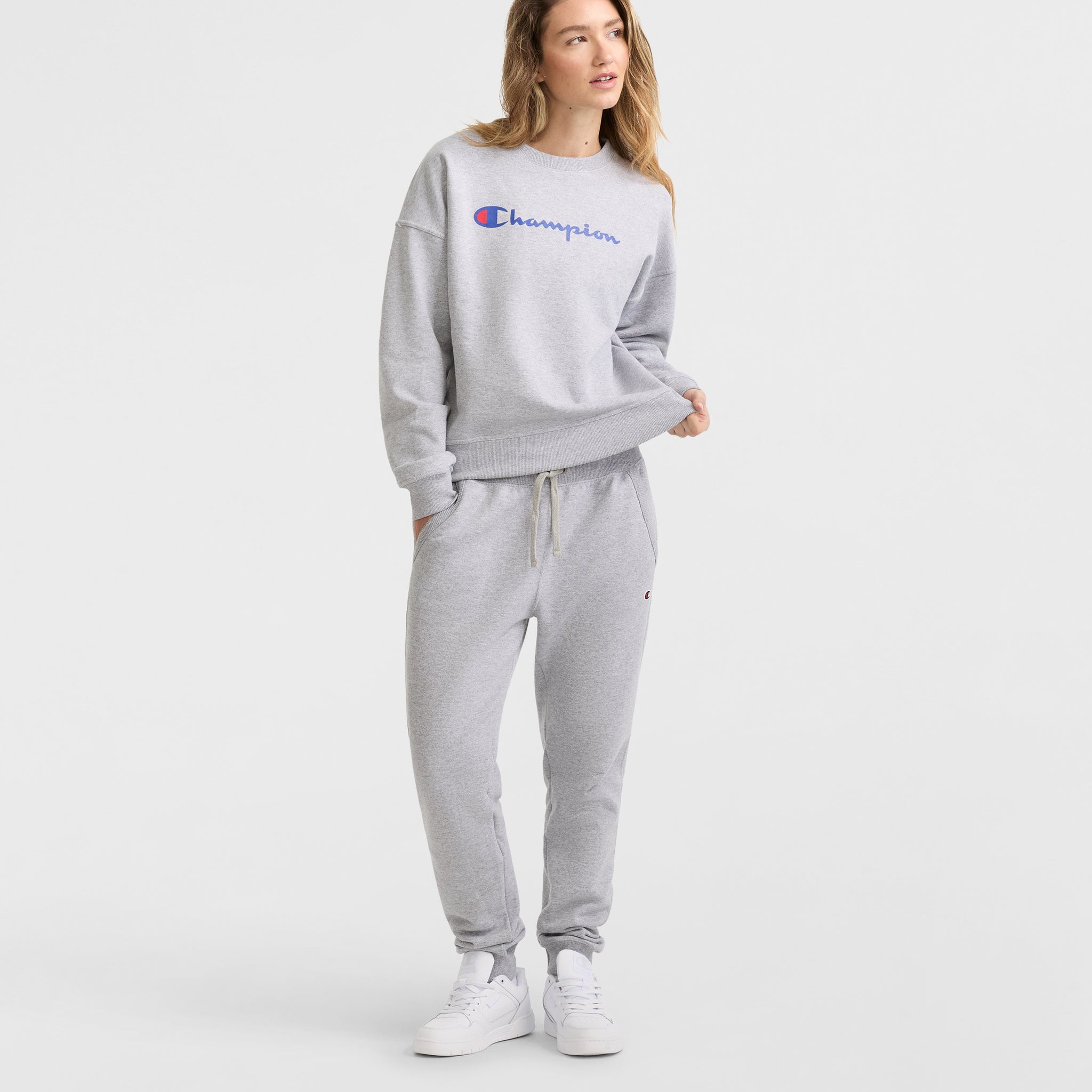 Powerblend Crewneck Sweatshirt. Script Logo - Image 2