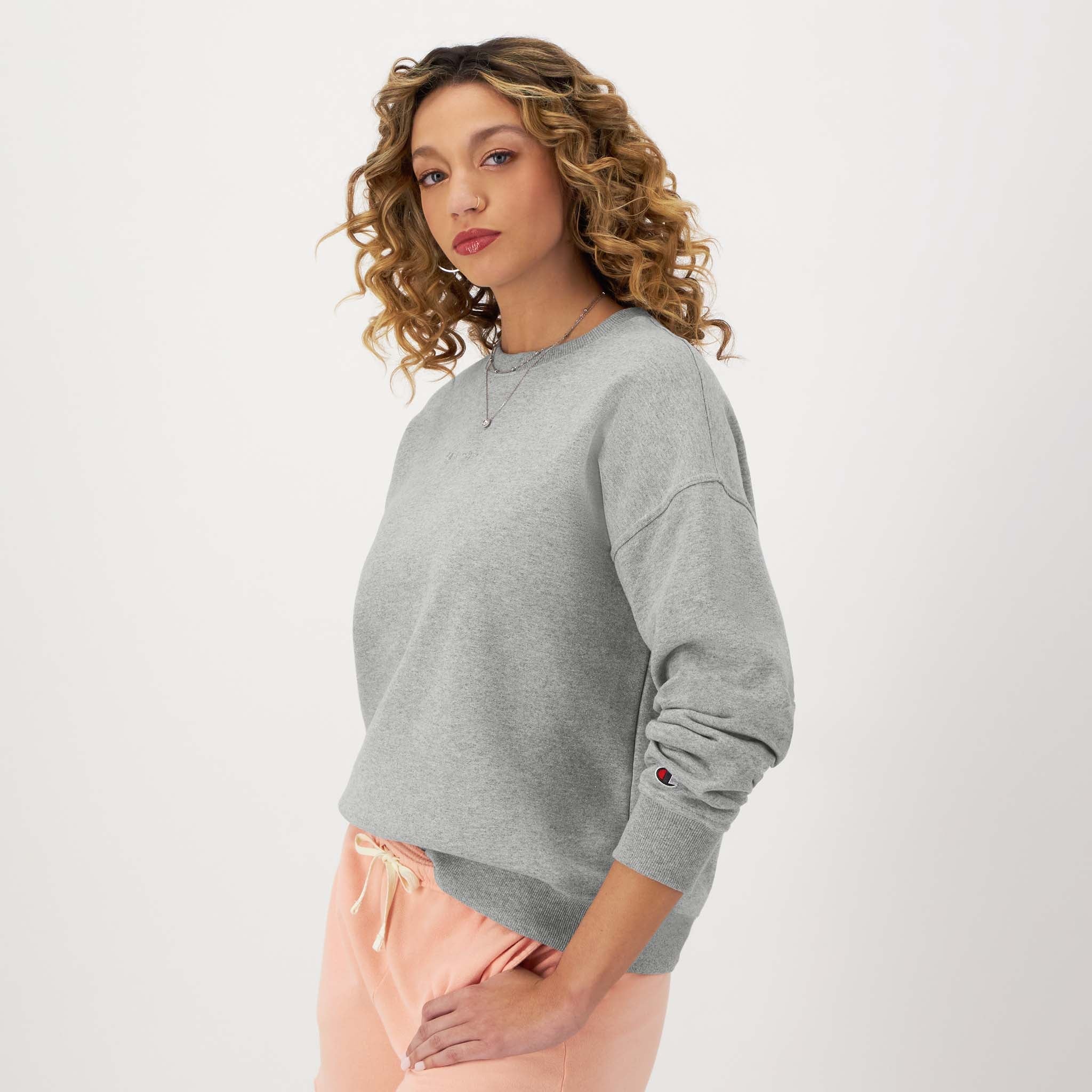 Powerblend Crewneck Sweatshirt. Embroidered Script Logo - Image 2