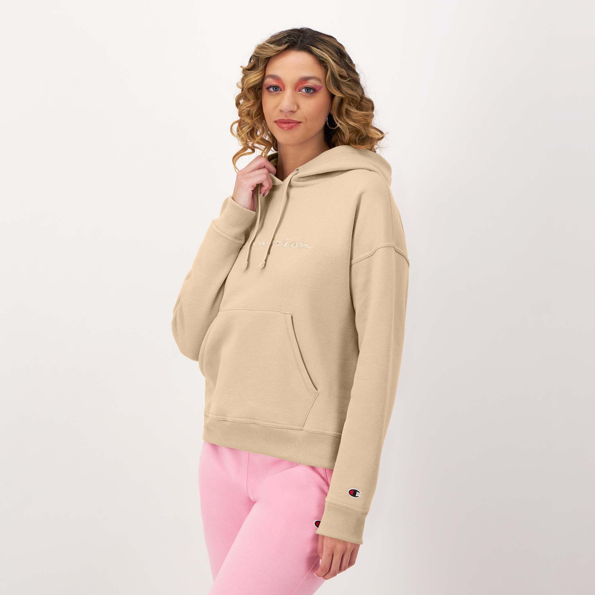 Powerblend Hoodie. Relaxed. Full Embroidered Script Logo - Image 2