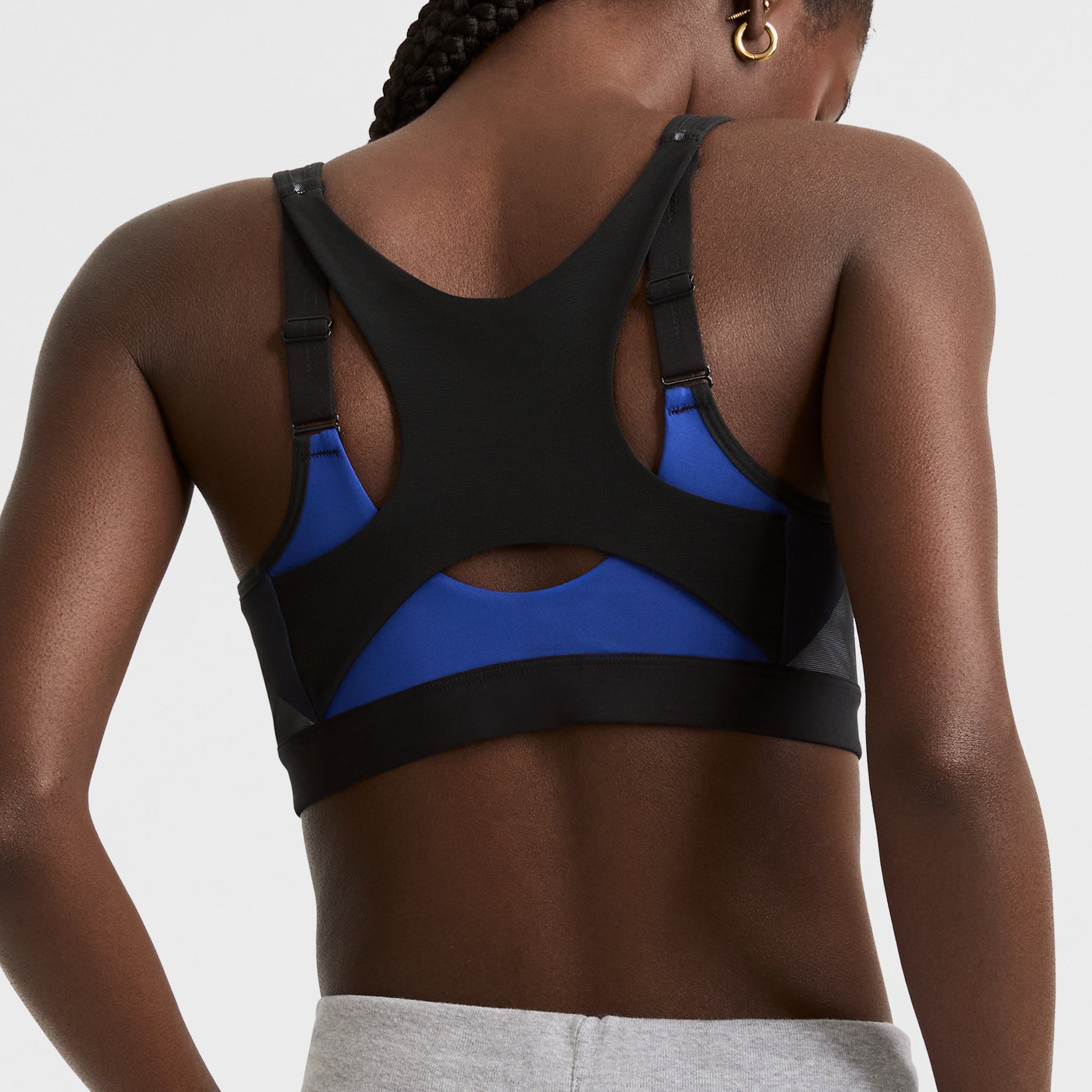 Motion Control Zip Sports Bra. Wirefree. Script Logo - Image 2
