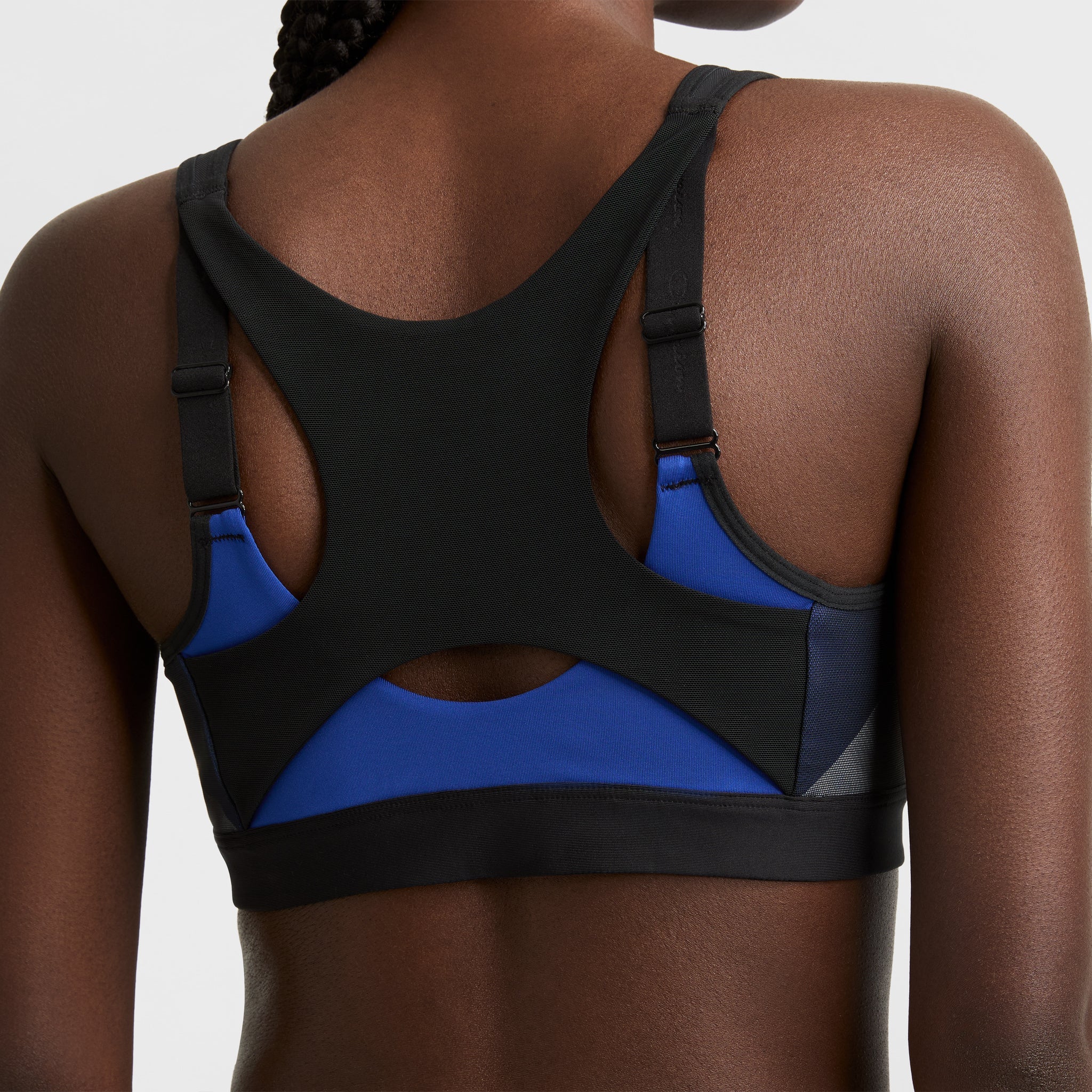 Motion Control Zip Sports Bra. Wirefree. Script Logo - Image 3