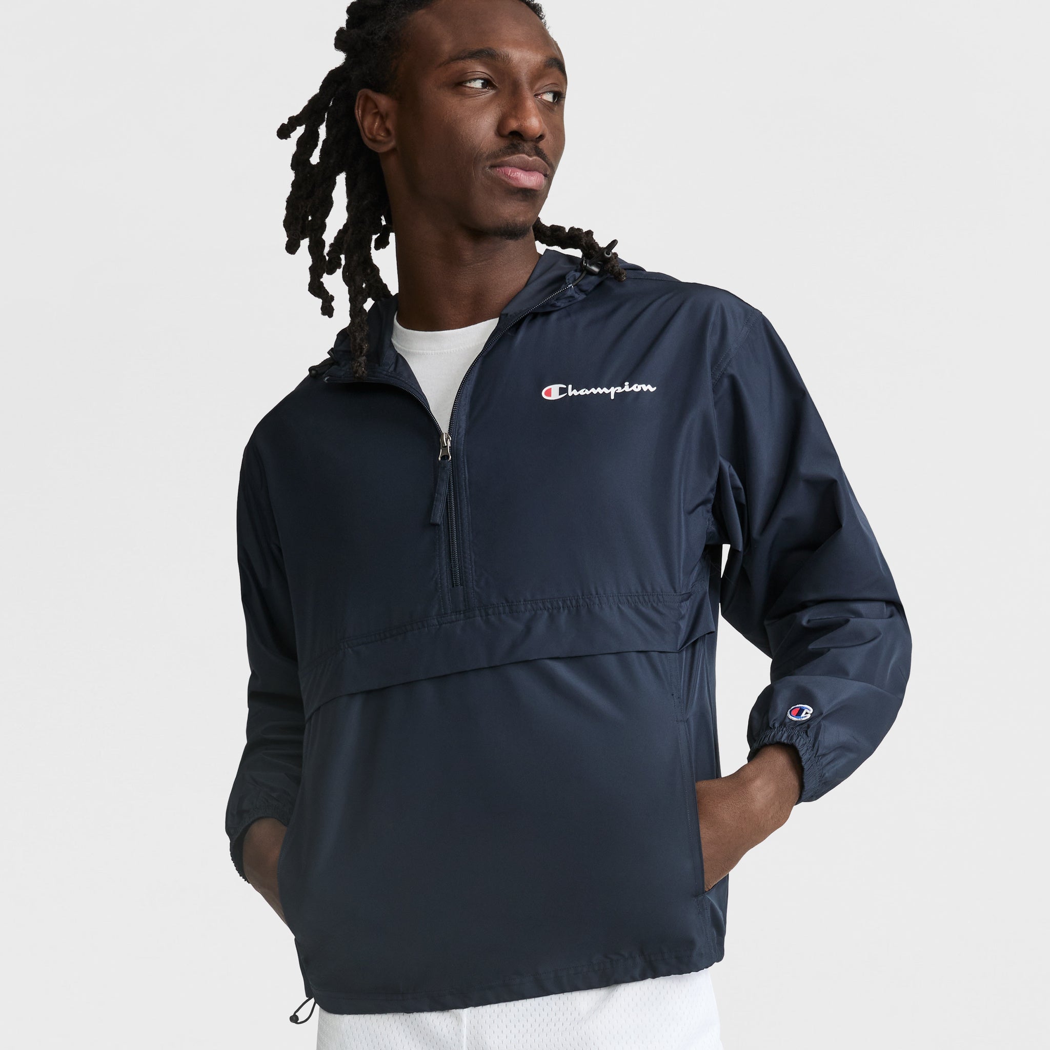 Stadium Packable Jacket. Script Logo