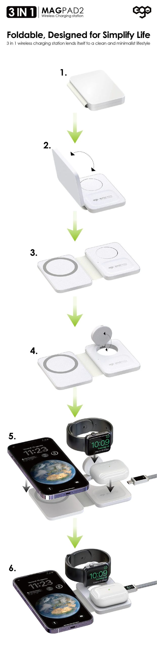 EGO 3-IN-1 MAGPAD2 MAGSAFE CHARGER - Image 8