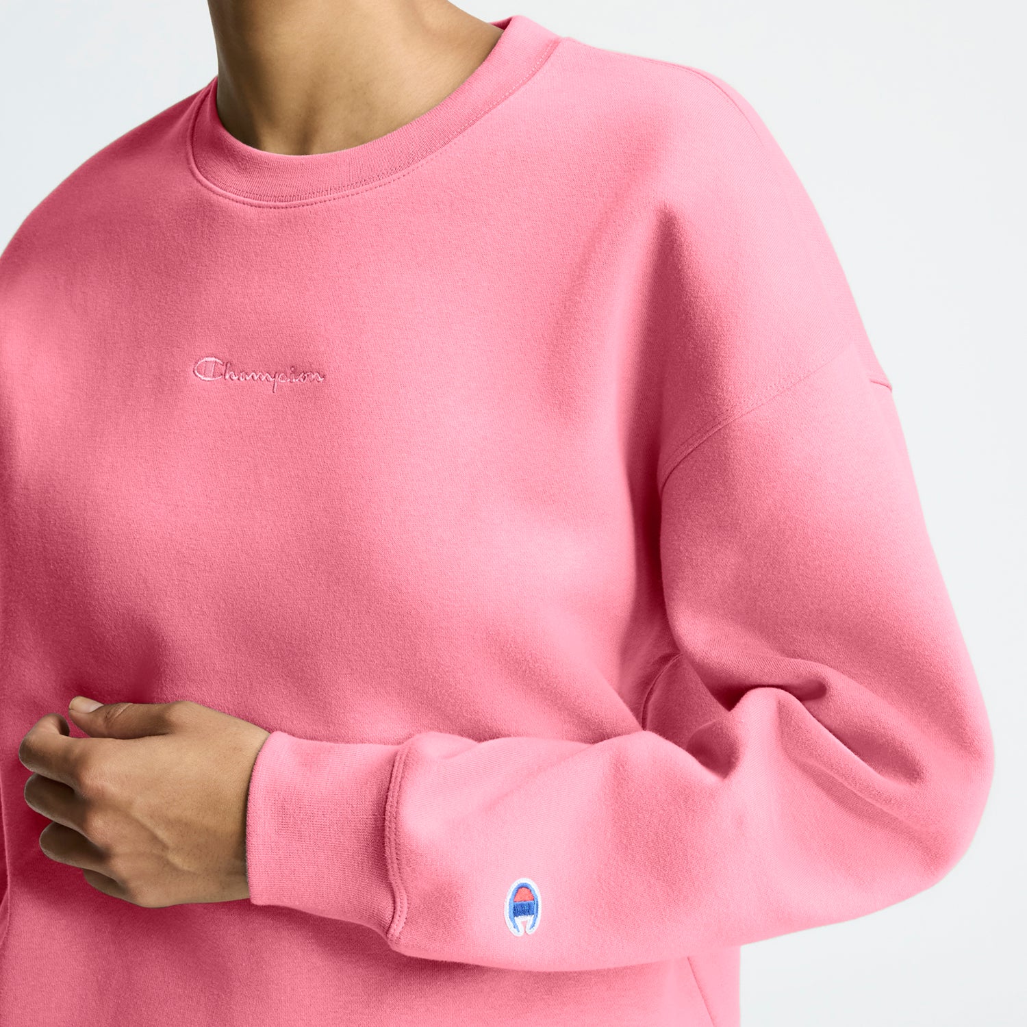 Powerblend Crewneck Sweatshirt. Embroidered Script Logo - Image 3
