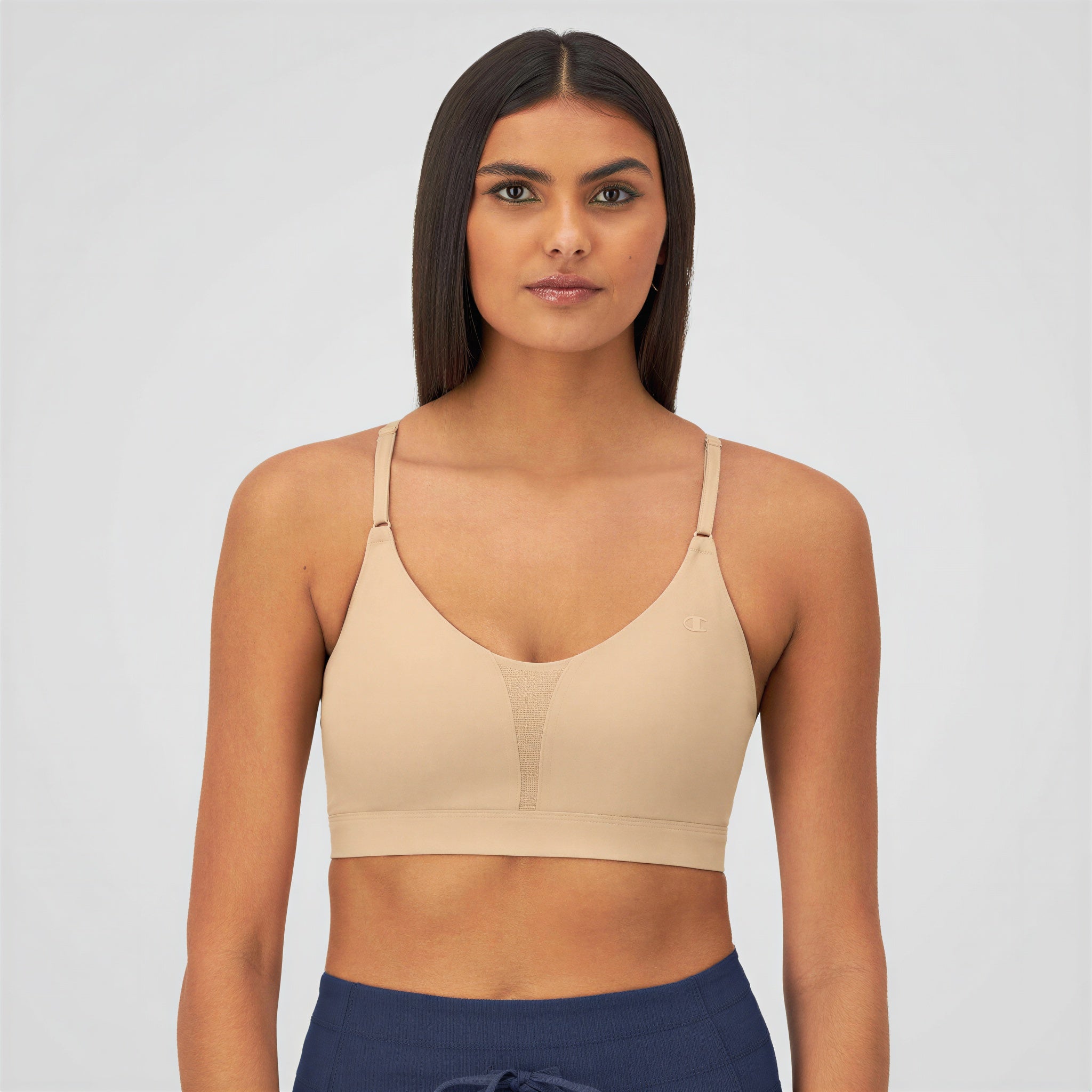 Soft Touch Sports Bra. Tonal C Logo